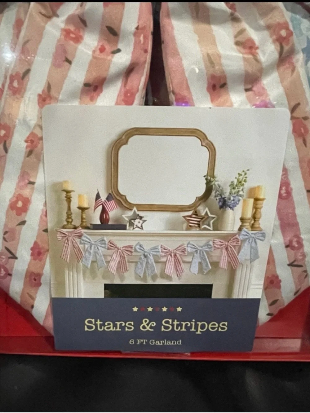 Stars and Stripes Patriotic Garland Bows - Patriotic Bows Garland